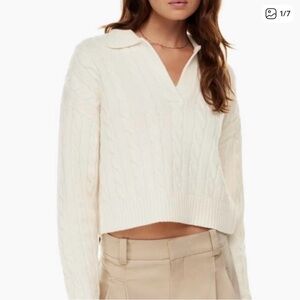 Sunday Best V-Neck Cream Sweater